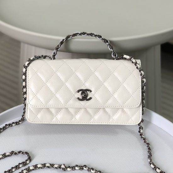 Chanel Wallet on Chain White AS96029