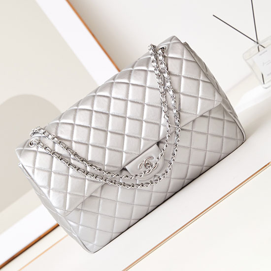 Chanel Airline Flap Bag Silver A3827