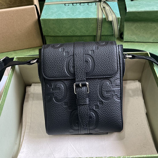 Gucci Jumbo GG Small Messenger Bag Black 760235