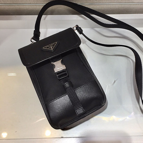 Prada Nylon and Saffiano Leather Smartphone Case 2ZH109