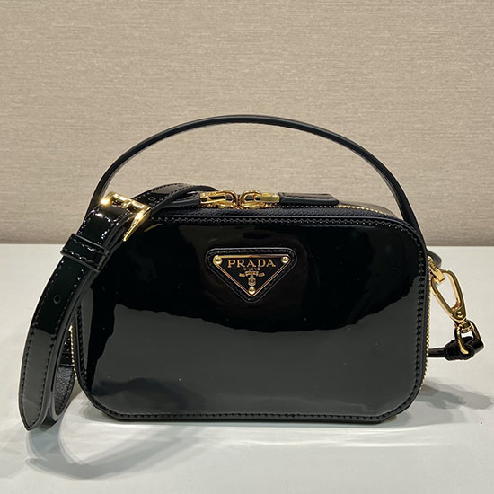 Prada Odette patent leather mini-bag Black 1BH206
