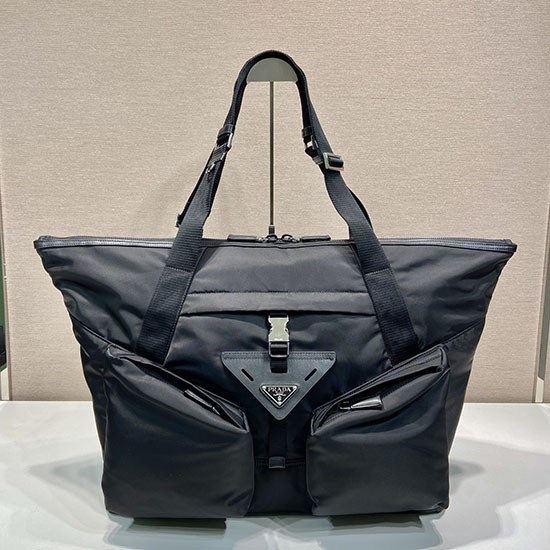 Prada Re-Nylon and leather travel bag 2VC040