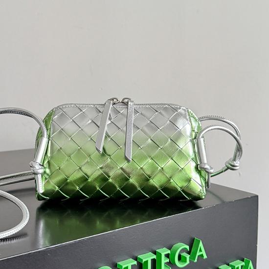 Bottega Veneta Intrecciato Concert Pouch Silver Green 794258  Bottega Veneta Intrecciato Concert Pouch Silver Green 794258