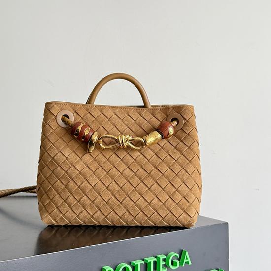 Bottega Veneta Suede Small Andiamo Brown 743568 Bottega Veneta Suede Small Andiamo Brown 743568