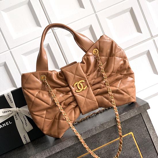 Chanel Lambskin Bow bag Camel AS5851  Chanel Lambskin Bow bag Camel AS5851