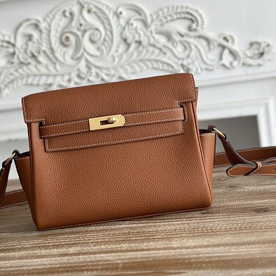 Hermes Kelly Messenger Bag Brown with Gold HM1030  Hermes Kelly Messenger Bag Brown with Gold HM1030