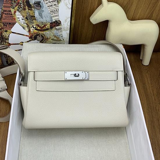 Hermes Kelly Messenger Bag Craie with Silver HM1030  Hermes Kelly Messenger Bag Craie with Silver HM1030