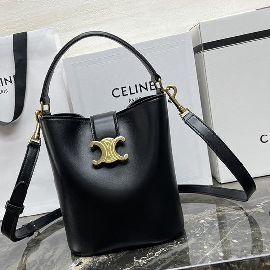 Small Celine Bucket Louise Bag Black 119173 Small Celine Bucket Louise Bag Black 119173