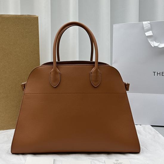 The Row Smooth Leather Margaux 15 Bag Brown T1831 The Row Smooth Leather Margaux 15 Bag Brown T1831
