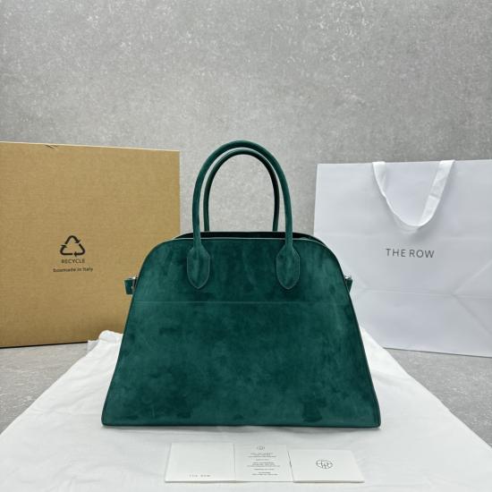 The Row Suede Margaux 15 Bag Green T1831 The Row Suede Margaux 15 Bag Green T1831