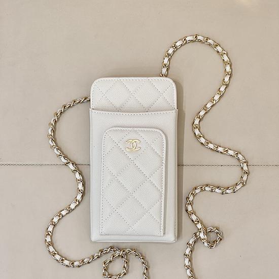 Chanel Phone Bag White AP0990 Chanel Phone Bag White AP0990