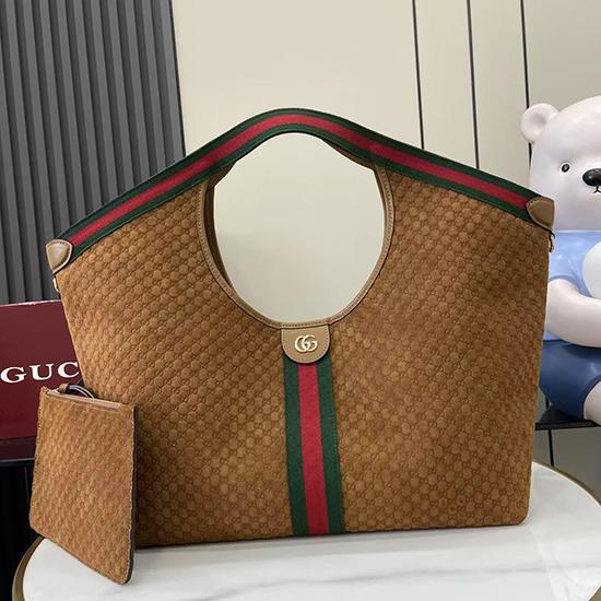 Gucci Suede Giglio Large Tote bag Brown 853971 Gucci Suede Giglio Large Tote bag Brown 853971