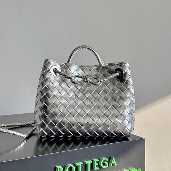 Bottega Veneta Small Andiamo Silver 743568 Bottega Veneta Small Andiamo Silver 743568