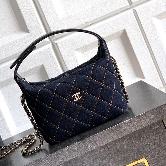 Chanel Classic Denim Clutch Dark Blue AP4386 Chanel Classic Denim Clutch Dark Blue AP4386