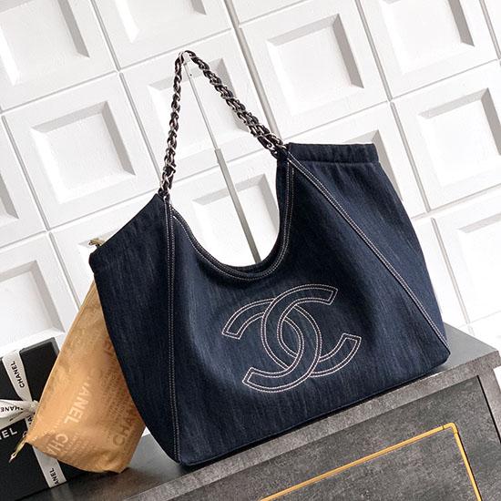 Chanel Vintage Denim Tote Bag Blue AS4501 Chanel Vintage Denim Tote Bag Blue AS4501