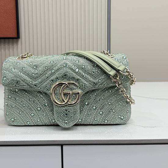 Gucci GG Marmont crystals Medium bag Green 837267 Gucci GG Marmont crystals Medium bag Green 837267