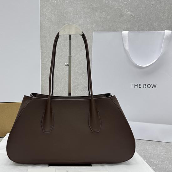 The Row Alger Leather Shoulder Bag Coffee T1842 The Row Alger Leather Shoulder Bag Coffee T1842
