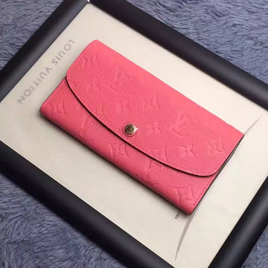 Louis Vuitton Monogram Empreinte Emilie Wallet Hot Pink M62369