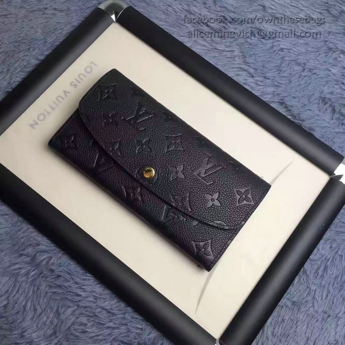 Louis Vuitton Monogram Empreinte Emilie Wallet Noir M62369