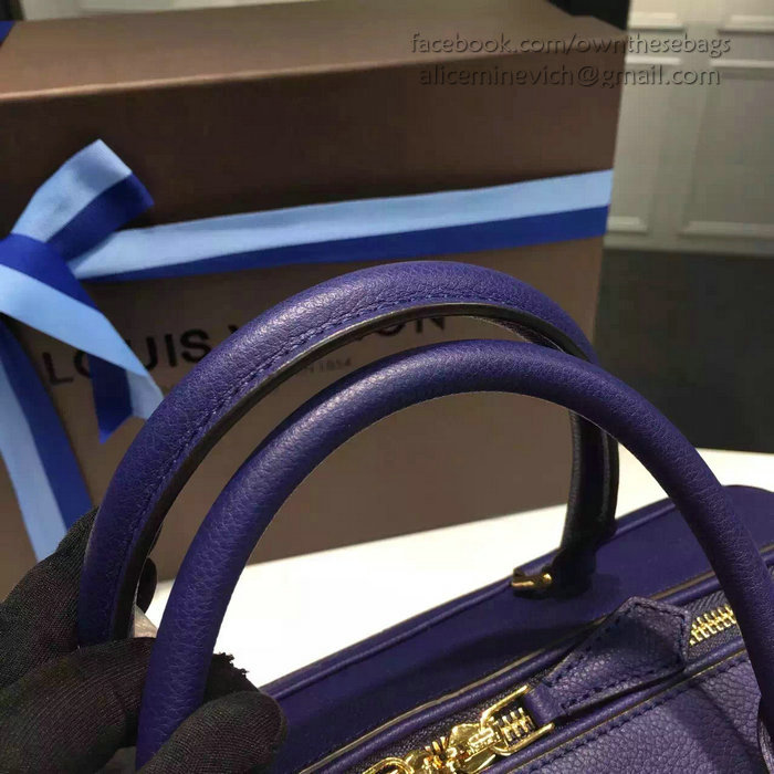 Louis Vuitton Monogram Empreinte Speedy Bandouliere Blue M42406