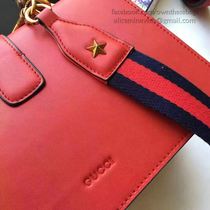 Gucci Dionysus Leather Top Handle Bag Red 448075