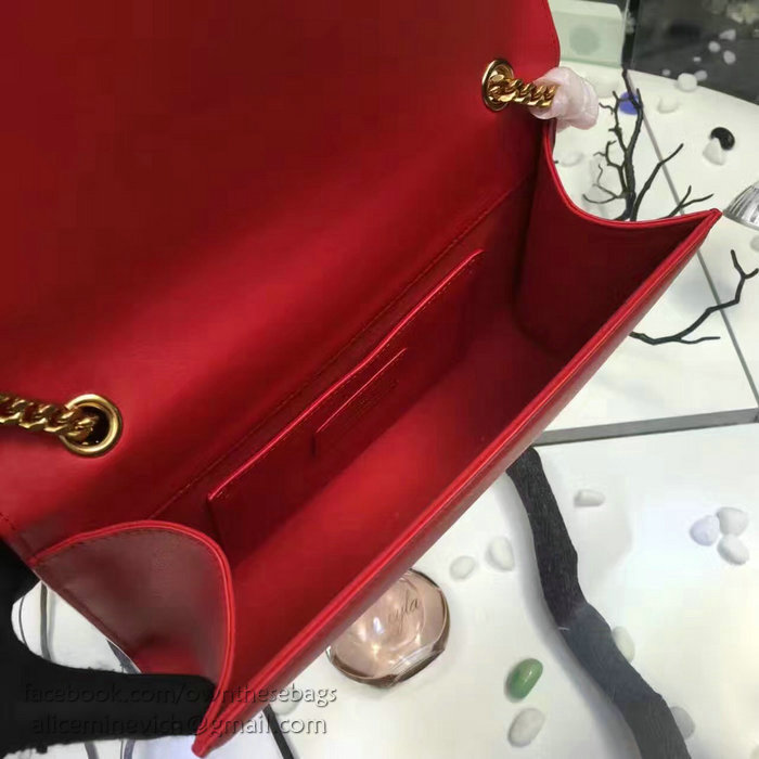 Saint Laurent Medium Kate Monogram Smooth Leather Shoulder Bag Red Y121250