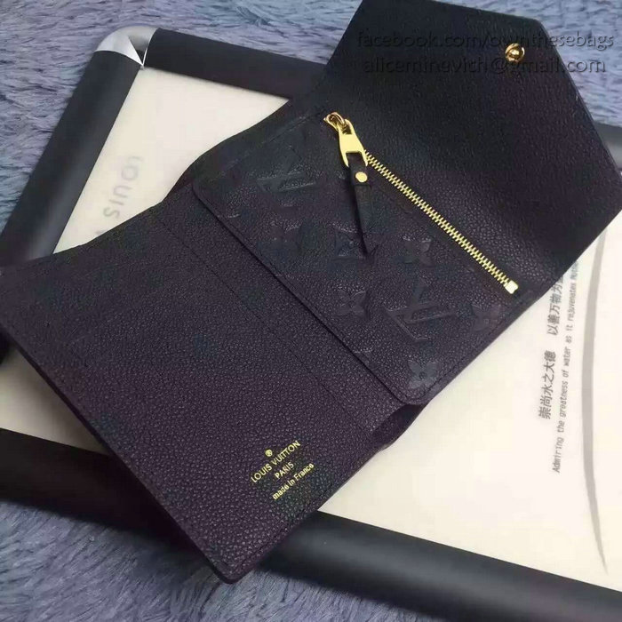 Louis Vuitton Monogram Empreinte Compact Curieuse Wallet Noir M60568