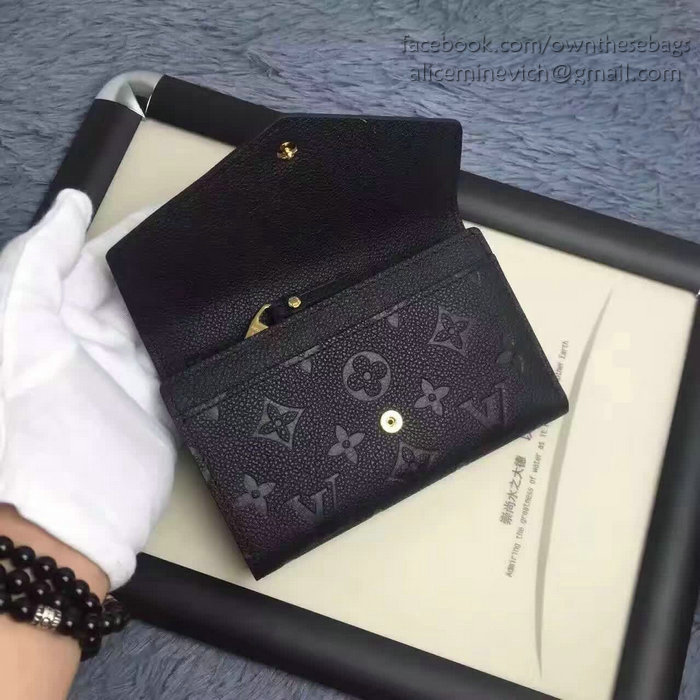 Louis Vuitton Monogram Empreinte Compact Curieuse Wallet Noir M60568