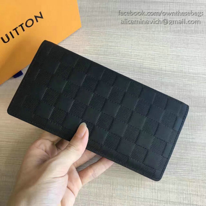 Louis Vuitton Damier Infini Leather Brazza Wallet Onyx N63010
