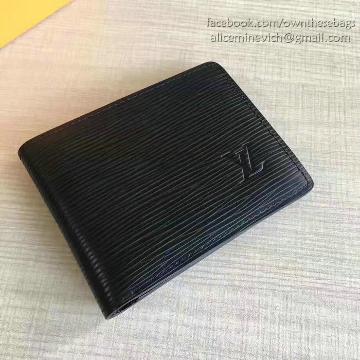 Louis Vuitton Epi Leather Multiple Wallet Noir M60628