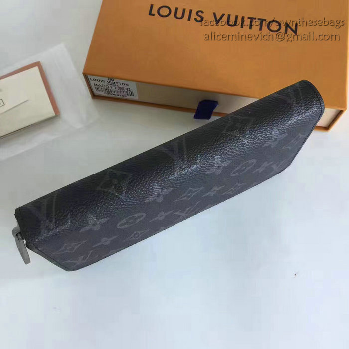 Louis Vuitton Monogram Eclipse Canvas Zippy Wallet M60017