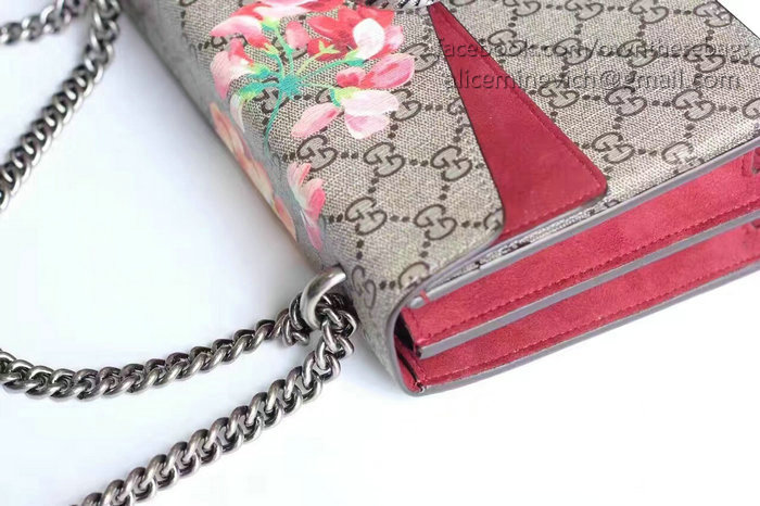 Gucci Dionysus GG Blooms Print Shoulder Bag Burgundy 400249