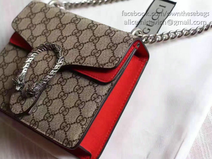 Gucci Dionysus GG Supreme Mini Bag Red 421970