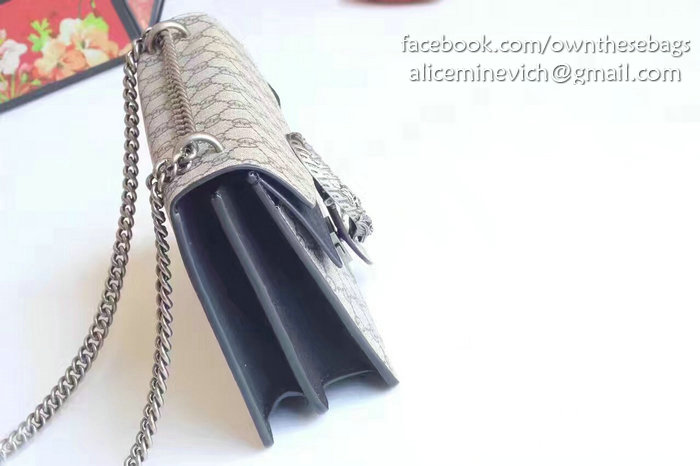 Gucci Dionysus GG Supreme Shoulder Bag Black 400249