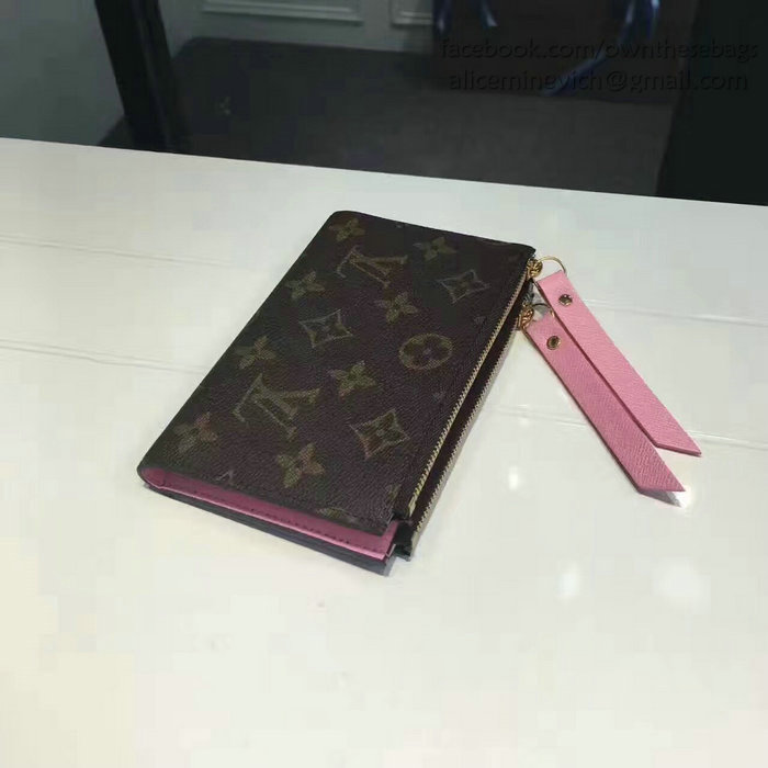Louis Vuitton Monogram Canvas Adele Compact Wallet Pink M61271
