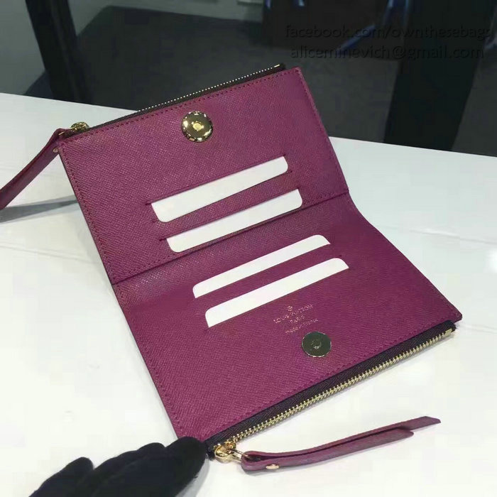 Louis Vuitton Monogram Canvas Adele Compact Wallet Purple M61271