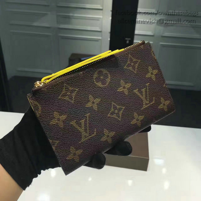 Louis Vuitton Monogram Canvas Adele Compact Wallet Yellow M61271