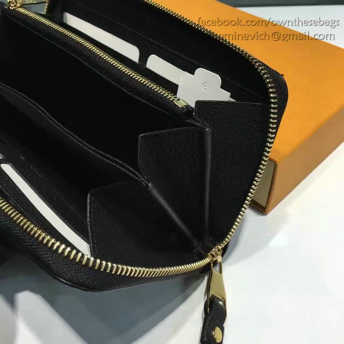 Louis Vuitton Monogram Empreinte Zippy Long Wallet Noir M60571