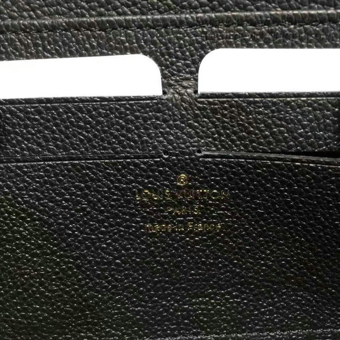 Louis Vuitton Monogram Empreinte Zippy Long Wallet Noir M60571