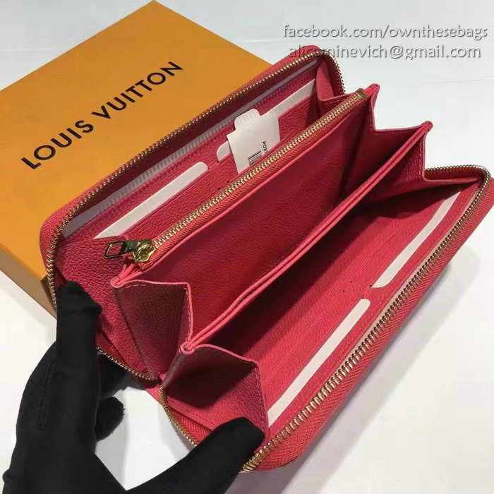 Louis Vuitton Monogram Empreinte Zippy Long Wallet Rose M60571