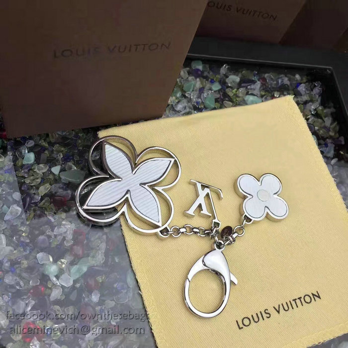 Louis Vuitton Bag Charm Rimi Key Holder White&Silver M61013