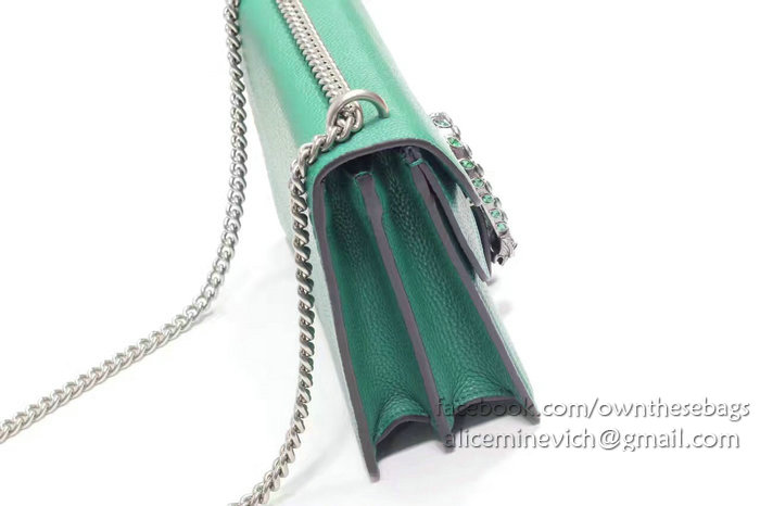 Gucci Dionysus Leather Shoulder Bag Green 400249