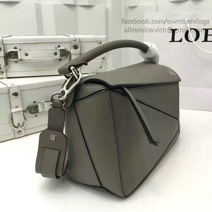 Loewe Original Calf Leather Puzzle Bag Grey 290310
