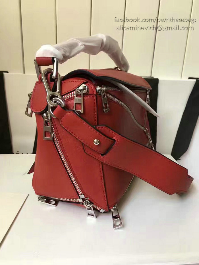 Loewe Original Calf Leather Puzzle Bag Primary Red 290310