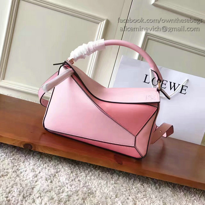 Loewe Original Calf Leather Puzzle Bag Soft Pink 290310