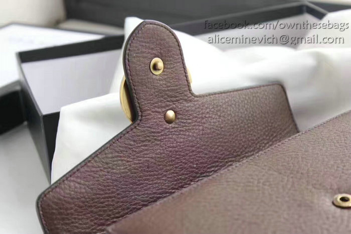 Gucci GG Marmont Leather Mini Chain Bag Brown 401232