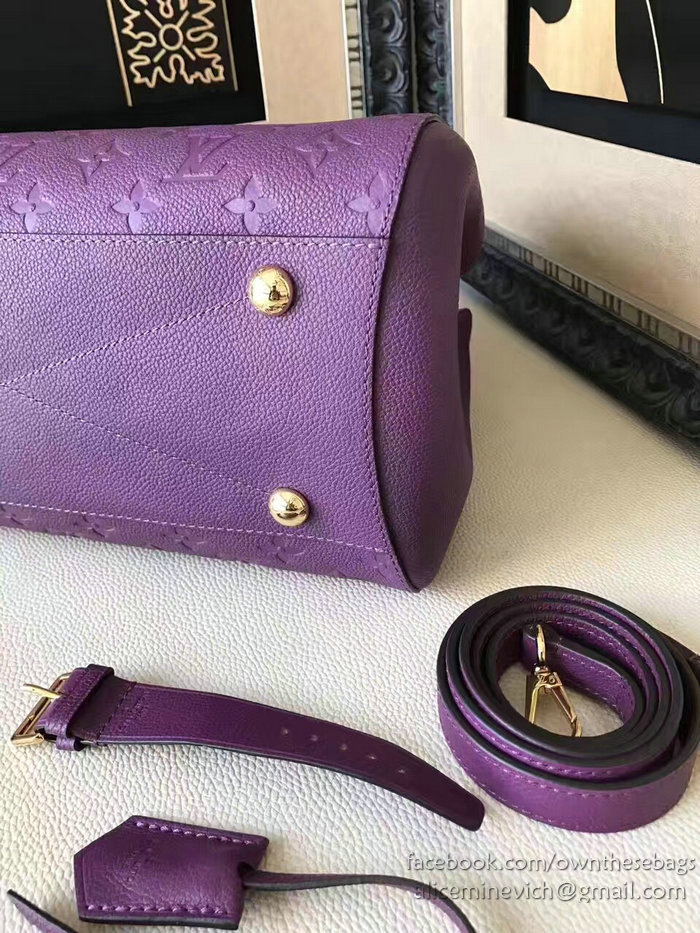 Louis Vuitton Monogram Empreinte Montaigne MM Purple M42296