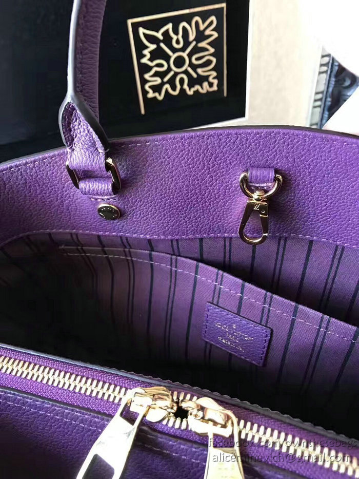 Louis Vuitton Monogram Empreinte Montaigne MM Purple M42296