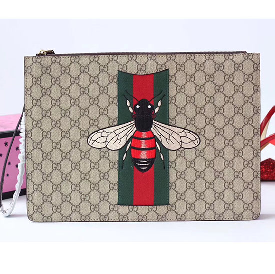 Gucci GG Supreme Men Bag with Bee 433665