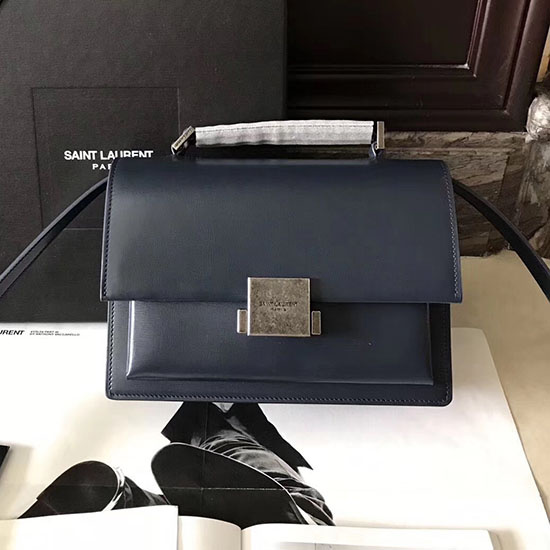 Medium Bellechasse Saint Laurent Bag in Blue Leather 482051